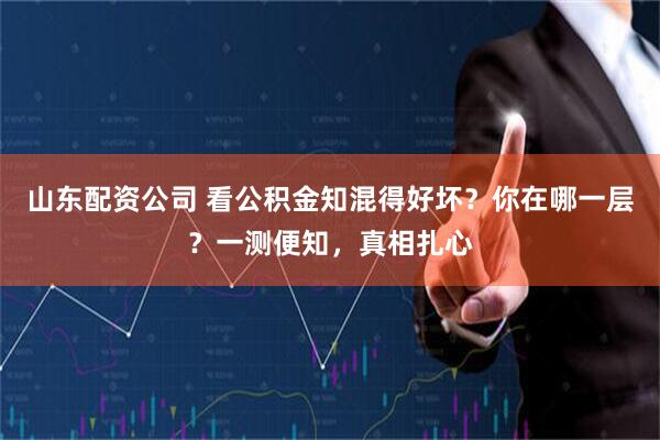 山东配资公司 看公积金知混得好坏？你在哪一层？一测便知，真相扎心